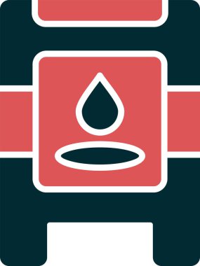 Islak Zemin simgesi, basit vektör illüstrasyonu