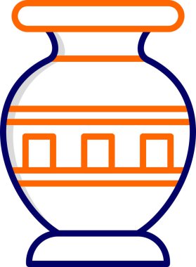 Vazo. Web simgesi basit illüstrasyon