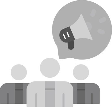 Pazarlama simgesinin basit vektör illüstrasyonu