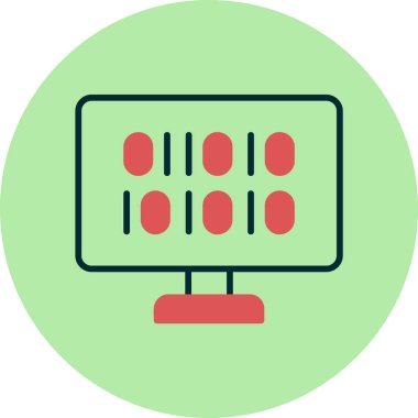 İkili Kod, Web simgesi basit illüstrasyon