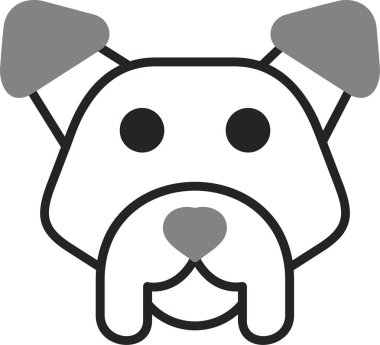 American Staffordshire köpek simgesi, vektör illüstrasyonu 