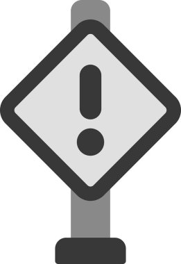 Dikkat, ünlem işareti simgesi, vektör tasarımı