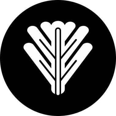 Tropikal yaprak. Web simgesi basit illüstrasyon 