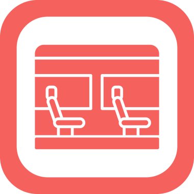 Otur. Web simgesi basit illüstrasyon