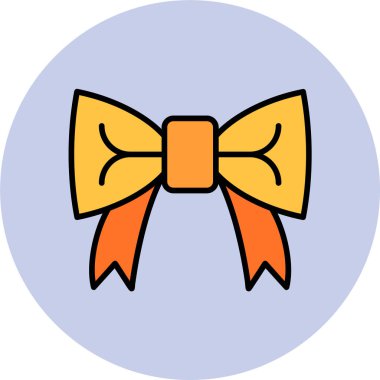 Kurdele yayı. Web simgesi basit illüstrasyon