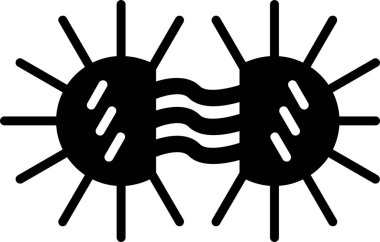 Neisseria Gonorrhoeae Vektör Simgesi Beyaz Arkaplanda İzole Edildi  