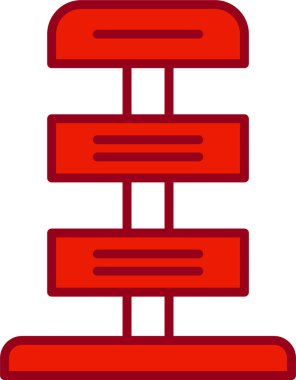 Açık hava reklam afişi Mupi 'nin ana hatlı vektör çizimi 