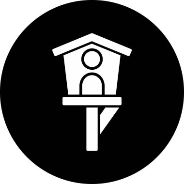 kuş evi simgesi vektör illüstrasyonu