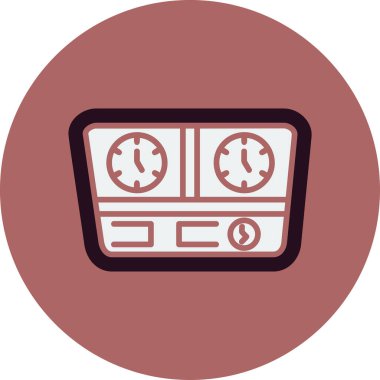 Speedometer web simgesi, vektör illüstrasyonu