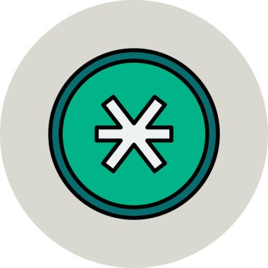 Asterisk ağ simgesi, vektör illüstrasyonu  