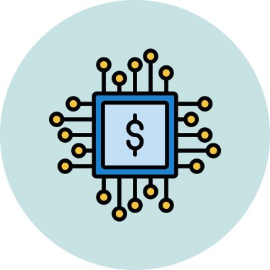 Çip simgesi vektör illüstrasyon tasarımı