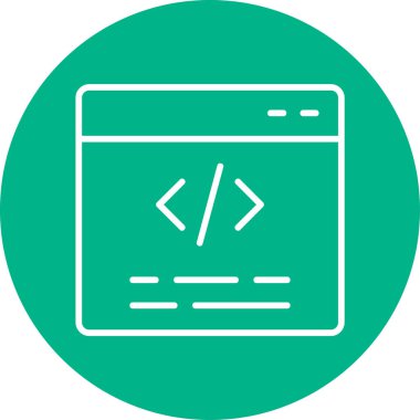 Web tarayıcı simgesi, vektör illüstrasyonu