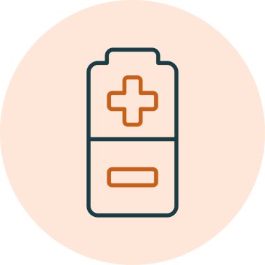 Pil. Web simgesi basit illüstrasyon