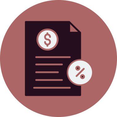 Vergi simgesi vektör illüstrasyonu 