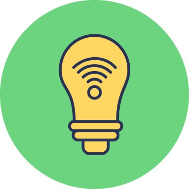 Akıllı Ampul Ağı simgesi, vektör illüstrasyonu