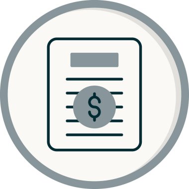 Fatura. Web simgesi basit illüstrasyon 