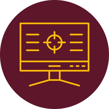 bilgisayar simgesi, vektör illüstrasyonu basit tasarım