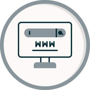 Soyut bir web arama kavramını temsil eden asgari vektör illüstrasyonu.