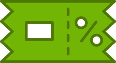 İndirim Coupon etiketi vektör illüstrasyonu