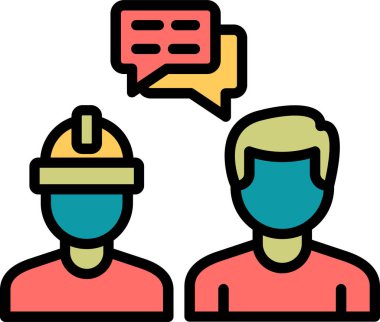 Diyalog. Web simgesi basit illüstrasyon