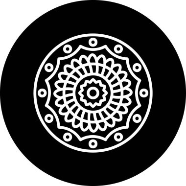 Geometrik mandala 'nın basit çizimi