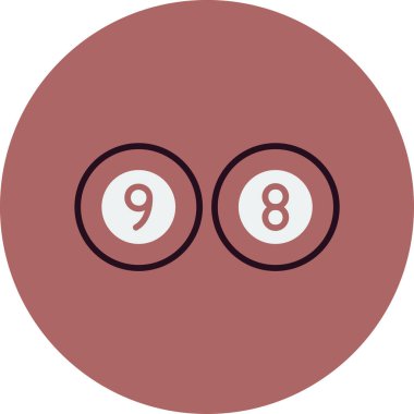 Bilardo web simgesi vektör illüstrasyonu