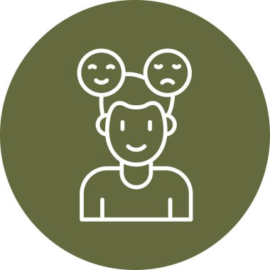 Ruh hali. Web simgesi basit illüstrasyon