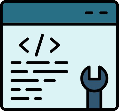 Onarım işlemi için Web Sayfasının basit illüstrasyonunun şablonu 