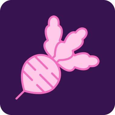 Turp ağ simgesi, basit vektör illüstrasyonu