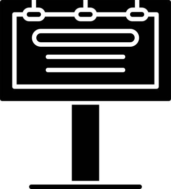 reklam panosu simgesi, vektör illüstrasyonu basit tasarım