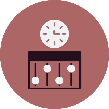 saat, saat, simge vektör illüstrasyonunu izle