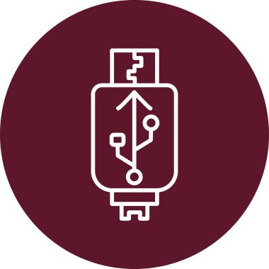 usb simgesi işaret vektör illüstrasyonu