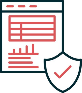 Güvenilir. Web simgesi basit illüstrasyon