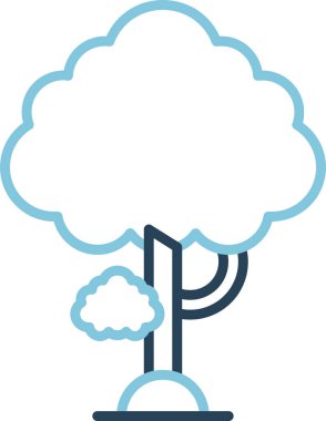 Sekoya ağaç simgesi vektör illüstrasyonu