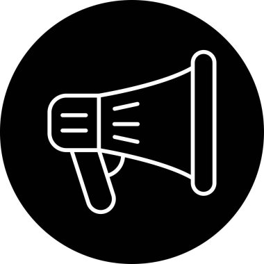 Megafon. Web simgesi basit illüstrasyon 