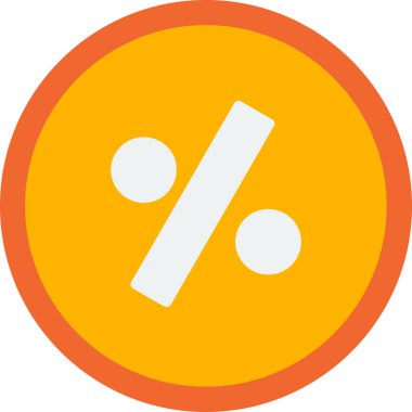 İndirim simgesinin vektör illüstrasyonu, yüzde