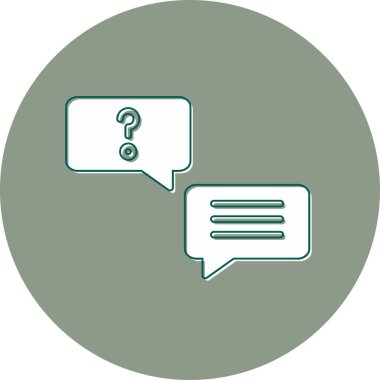 Basit Yardım simgesi, vektör illüstrasyonu