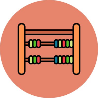 Abaküs. Web simgesi basit illüstrasyon 