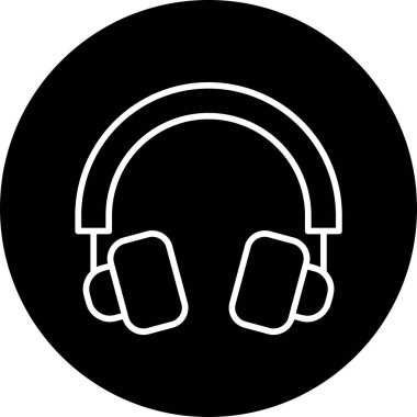 kulaklık simgesi vektör illüstrasyonu 