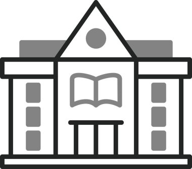 Kütüphane. Web simgesi basit illüstrasyon