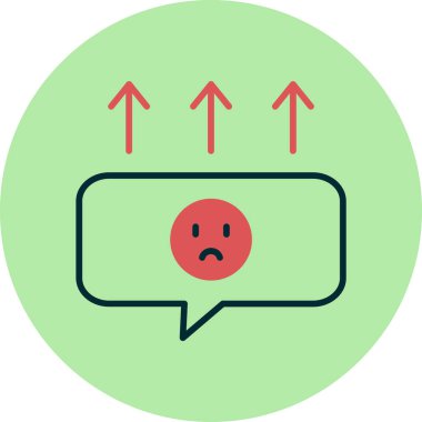 Üzüntü web simgesi vektör illüstrasyonu