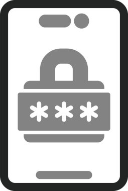 Pin numarası şifre kilidi. Basit resimleme