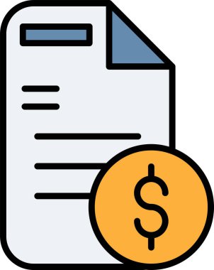 belge simgesi, vektör illüstrasyonu basit tasarım