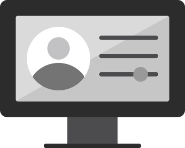 Web kullanıcı simge vektör çizim