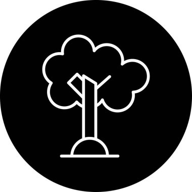 Ağaç. Web simgesi basit illüstrasyon 