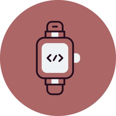 Smartwatch icon, vector illustration simple design