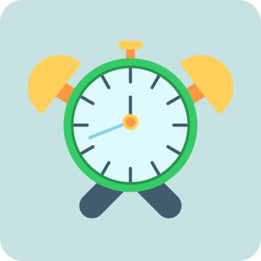 Alarm saati web simgesi, vektör illüstrasyonu