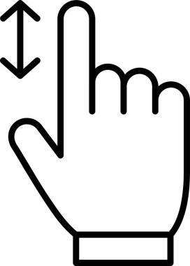 El simgesini kaydır. vektör illüstrasyonu