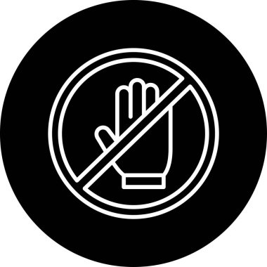 Basit dur işareti vektör simgesi