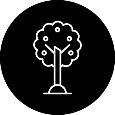 Ağaç. Web simgesi basit illüstrasyon